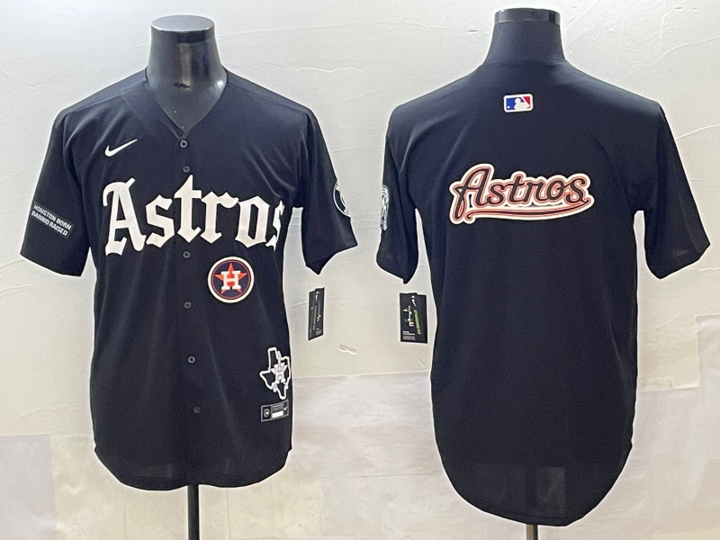 Men Houston Astros blank black MLB Nike 2025 jersey style 32